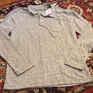 Crewcuts Light Heather Gray Long Sleeve Polo